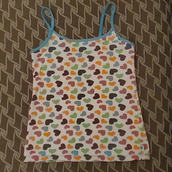 Multi colour Girls Heart Tank Top - Picture 1 of 3